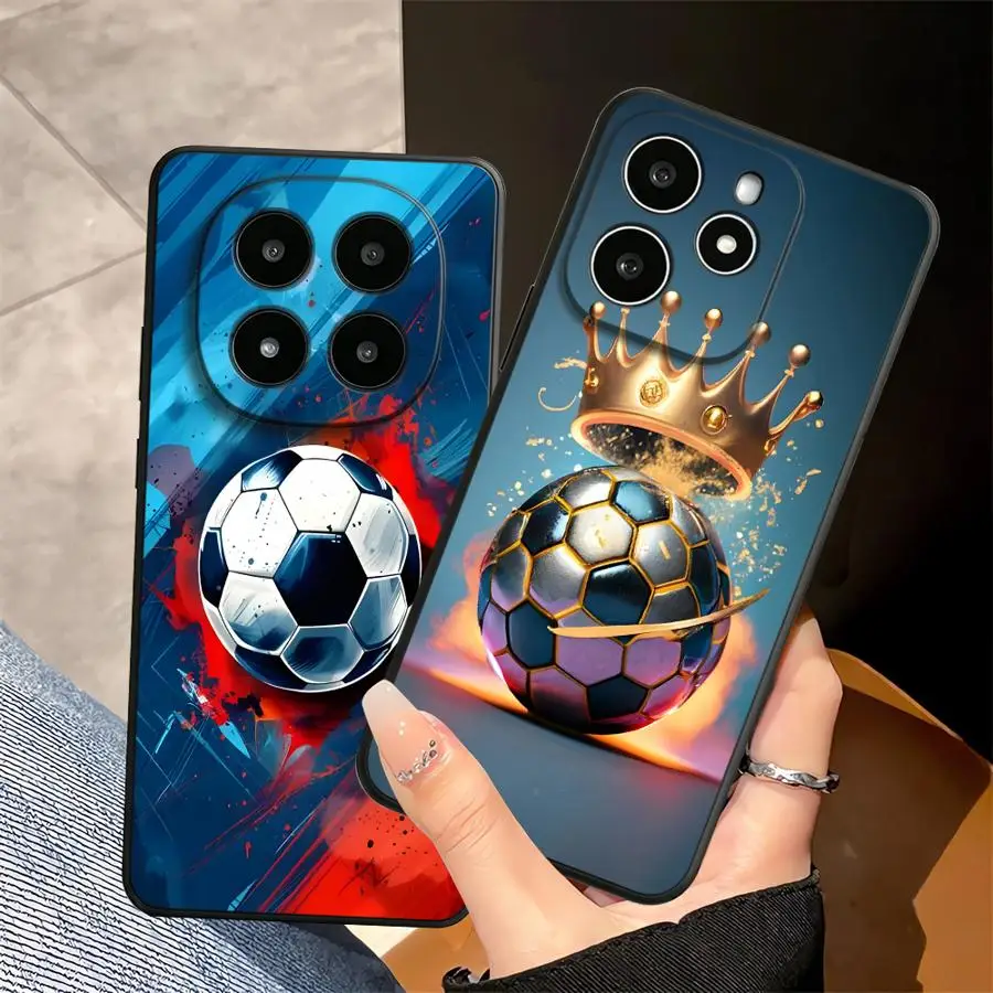Black Cartoon Football Soft Phone Cover Case