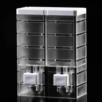 Non-punching Manual Press Soap Dispenser Wall Hanging Traceless Paste Disinfectant Bottle Bathroom Transparent Soap Dispenser 1