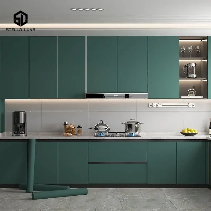 

Waterproof Thickened Solid Color Self Adhesive Wallpaper Kitchen Decoration Sticker Cabinet Furniture PVC Wall Papers Home Decor