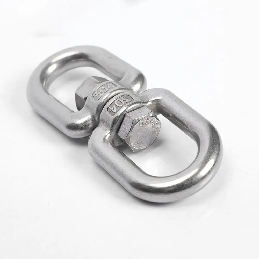 Description Picture 5 of item1Pc 304 Stainless Steel Marine Anchor Swivel 4mm 5mm 6mm 8mm M4 M5 M6 M8 Carabiner Clasp Universal 8 Ring Hook Eye Connectors