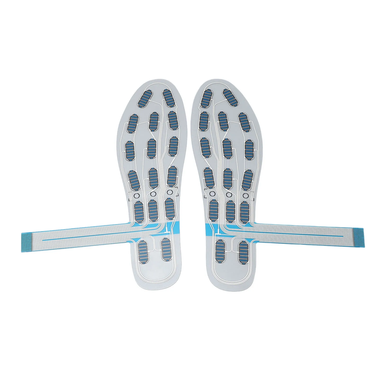 Thin Film Foot Pressure Sensor 1 Pair High Accuracy 16 Sensing Area Pressure Transducer Shoe Insole for Step Counting