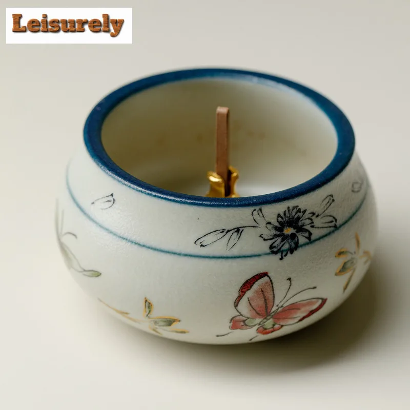 Butterfly Orchid Incense Holder Zen Garden Incense Burners Meditation Smell Distributor Censer Tableware Supplies Decoration