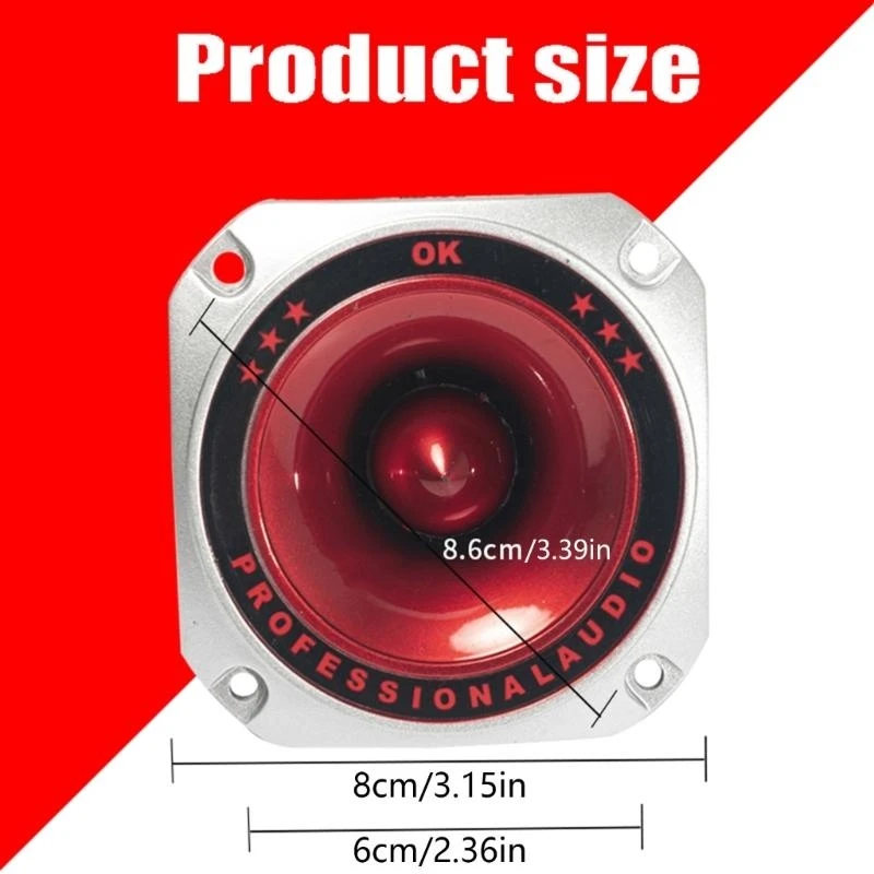 Altoparlanti in Metallo da 3.5 Pollici, Tweeter Piezoelettrici ad Alta Sensibilità, Altoparlanti per Alti da 3.5 Pollici 88mm - immagine 6