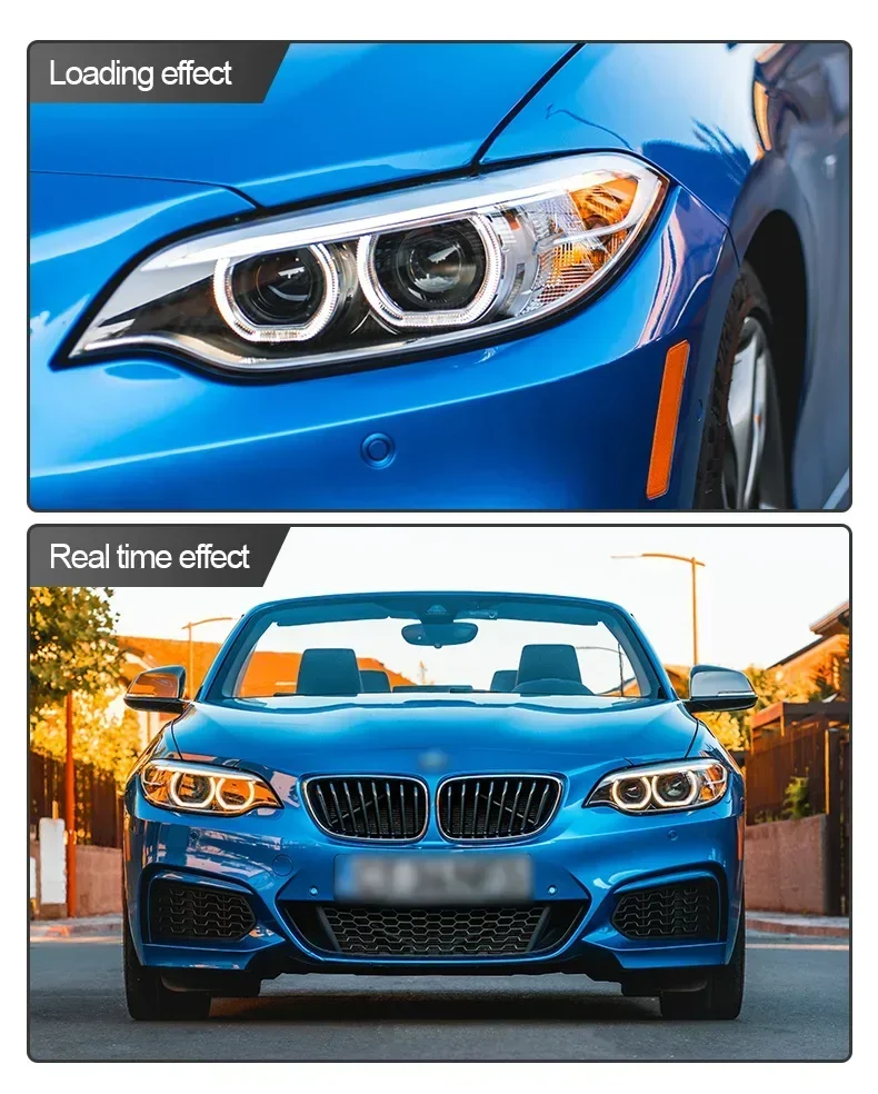 DRL Angel Eye Decorative Shrouds White Yellow RGB APP Control For 2.5 Inches and 3 Inches HID LED Projector Lenses Signal Light
