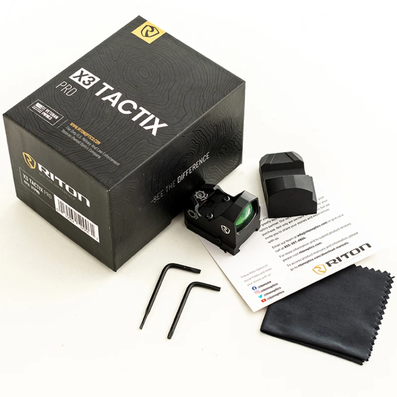 

Riton Optics X3 Tactical x PRD MPRD 3 MOA RMR, тактический охотничий красный точечный прицел с рельсовым креплением 20 мм для пистолета