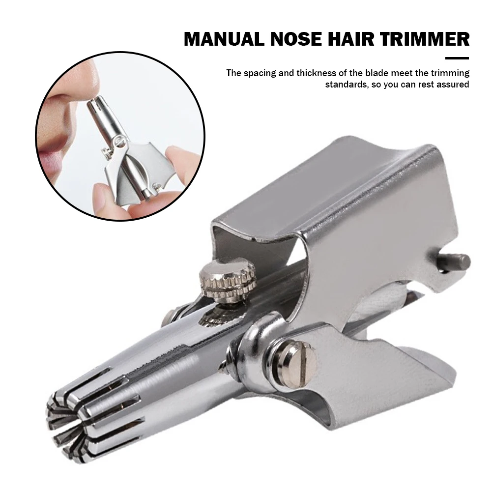 Practical Stainless Steel Manual Hair Trimmer for Shaving Nose Ear Hair Multi-functional Convenient Trimming Shaver