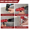 Aluminum Alloy Riveting Machine, Electric Riveting Gun Adapter Home 2.4mm-3.2mm-4.0mm-4.8mm Riveting Tools, Riveting Machine 6