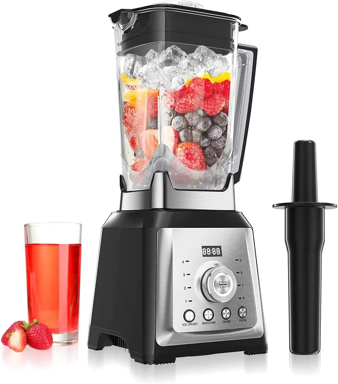

for Kitchen, Professional Countertop Blenders for Smoothies/Ice Shakes with 8 Adjustable Speeds 4 Preset Programs, 70Oz 1450W Hi