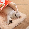 Japanese Style Fully Enclosed Biscuit Box Pet Cat Bed Rectangular Pull Out Snack Kitten Resembling Secure Cat House Cushion Cave 4