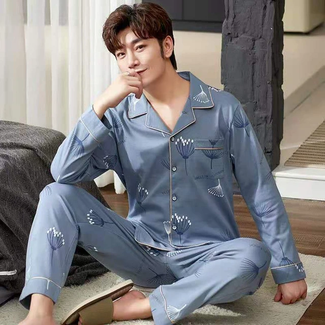 Pyjama Sets Men Clothing Winter Cotton Pajamas Men Pijama Male Pajama Sets  Lounge Sleepwear Gift (Color : C, Size : XXXL Code) : : Clothing,  Shoes & Accessories