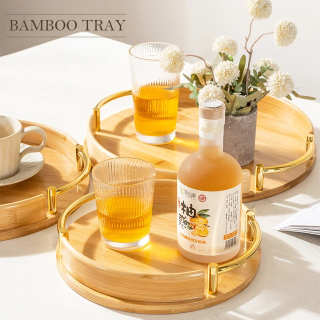 Round Bamboo Serving Tray 1