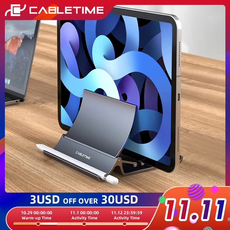 Cabletime Vertical Laptop Stand Heat Dissipation Nonslip Silicone