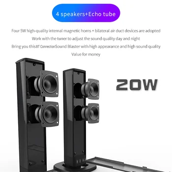 Wireless Bluetooth TV Sound Bar 2 Speaker System Home Theater Subwoofer Soundbar Portable Loud Rechargeable 2 IN1 Speaker 3