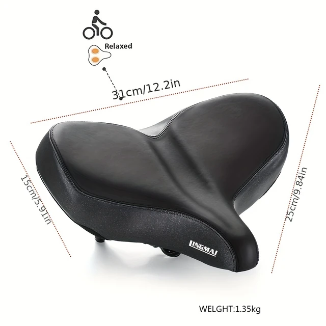 Oversized Bike Seat, Comfortable Bike Seat - Universal Replacement