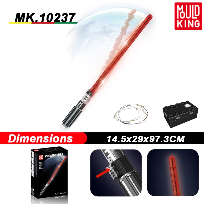 Mould King Sabre Laser Bloc de Construction, 1126 Pièces