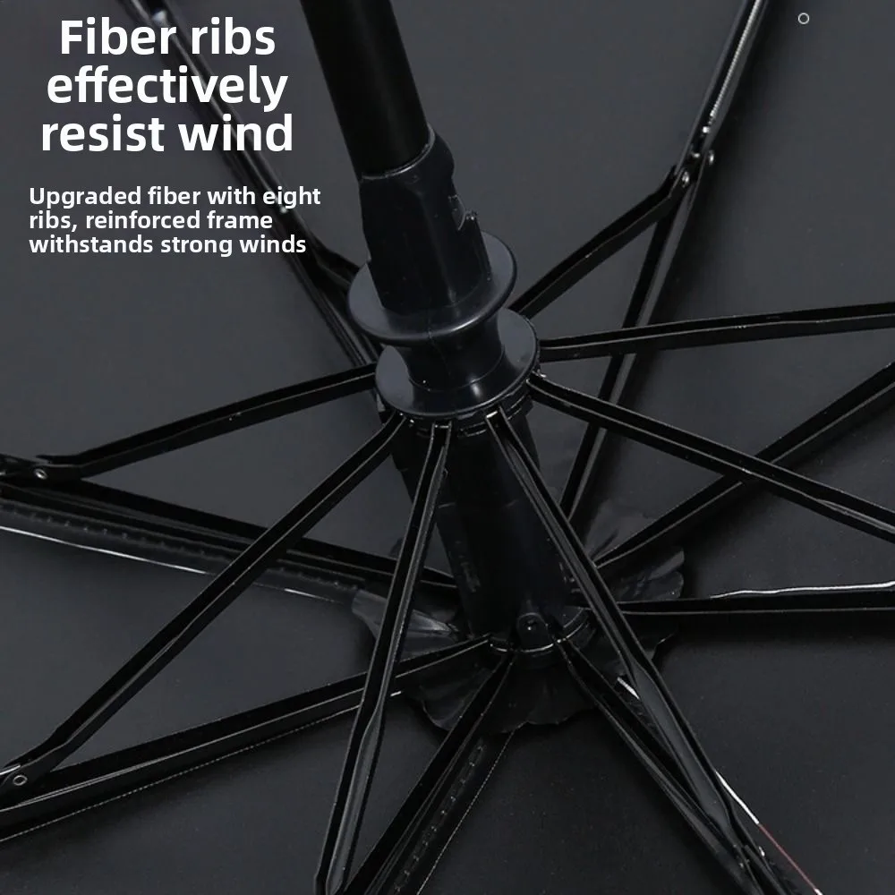 Cute UV Protection Automatic Umbrella Windproof Thickened Rain Umbrella Reinforced Portable Folding Umbrella Sun Protection