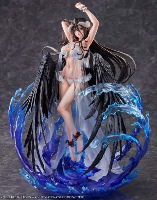 

32cm Anime OVERLORD Figure Albedo Swimsuit Ver PVC Action Figure Toy albedo bathrobe Game Statue Collectible Model Doll Gift