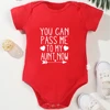 YOU CAN PASS ME TO MY AUNT NOW Baby Onesies American Style Harajuku Fun Cute Newborn Boy Clothes Cotton Cozy Breathable Romper 1