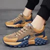 Men's Casual Sport Shoes Spring Autumn Thick Bottom Heightening Dad Shoes Net Cloth Lined Low Top round Toe Injection Mould