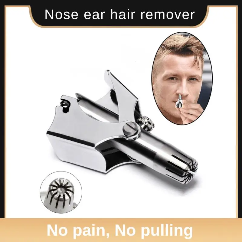 PortableNoseEarHairsTrimmerforMenStainlessSteelManualTrimmer