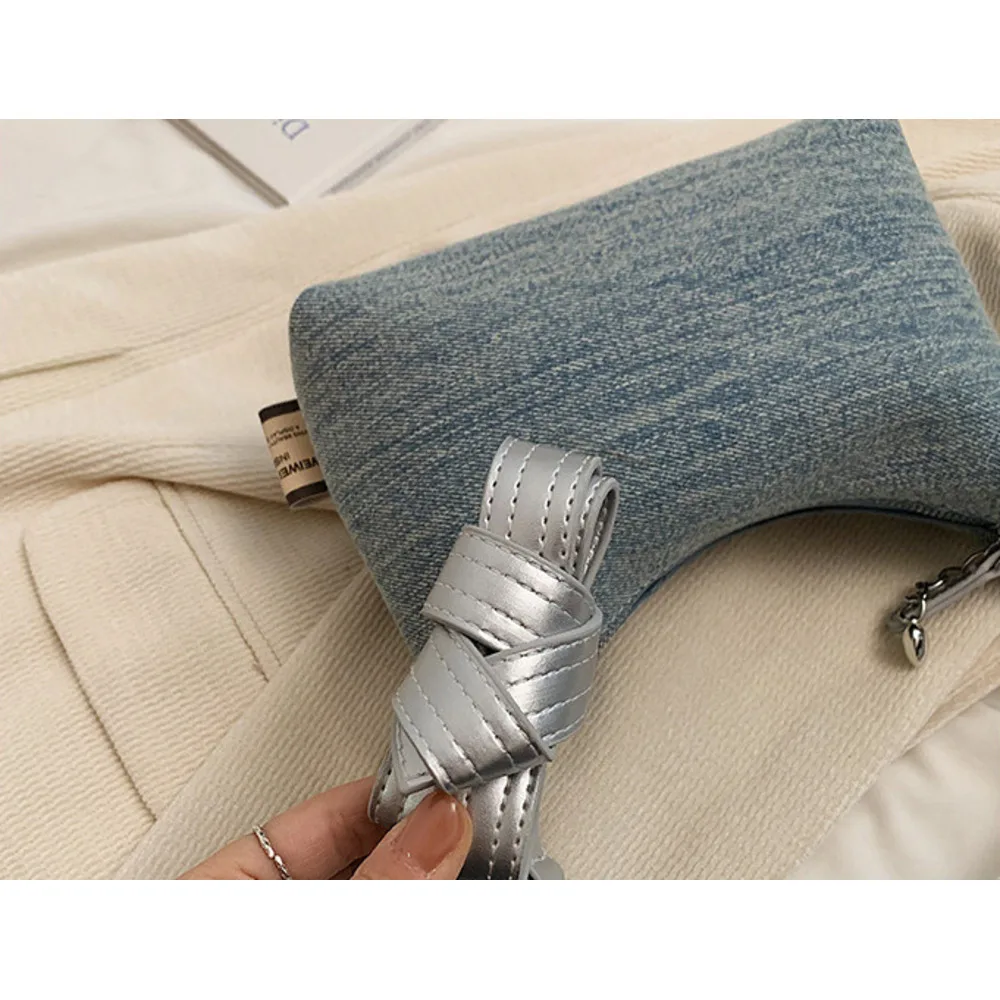 Denim Armpit Bag For Women Versatile Shoulder Handbag High End_voghion.com