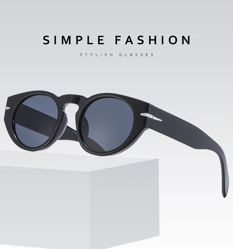 Gafas de sol redondas para hombre y mujer estilo retro uv400_voghion.com