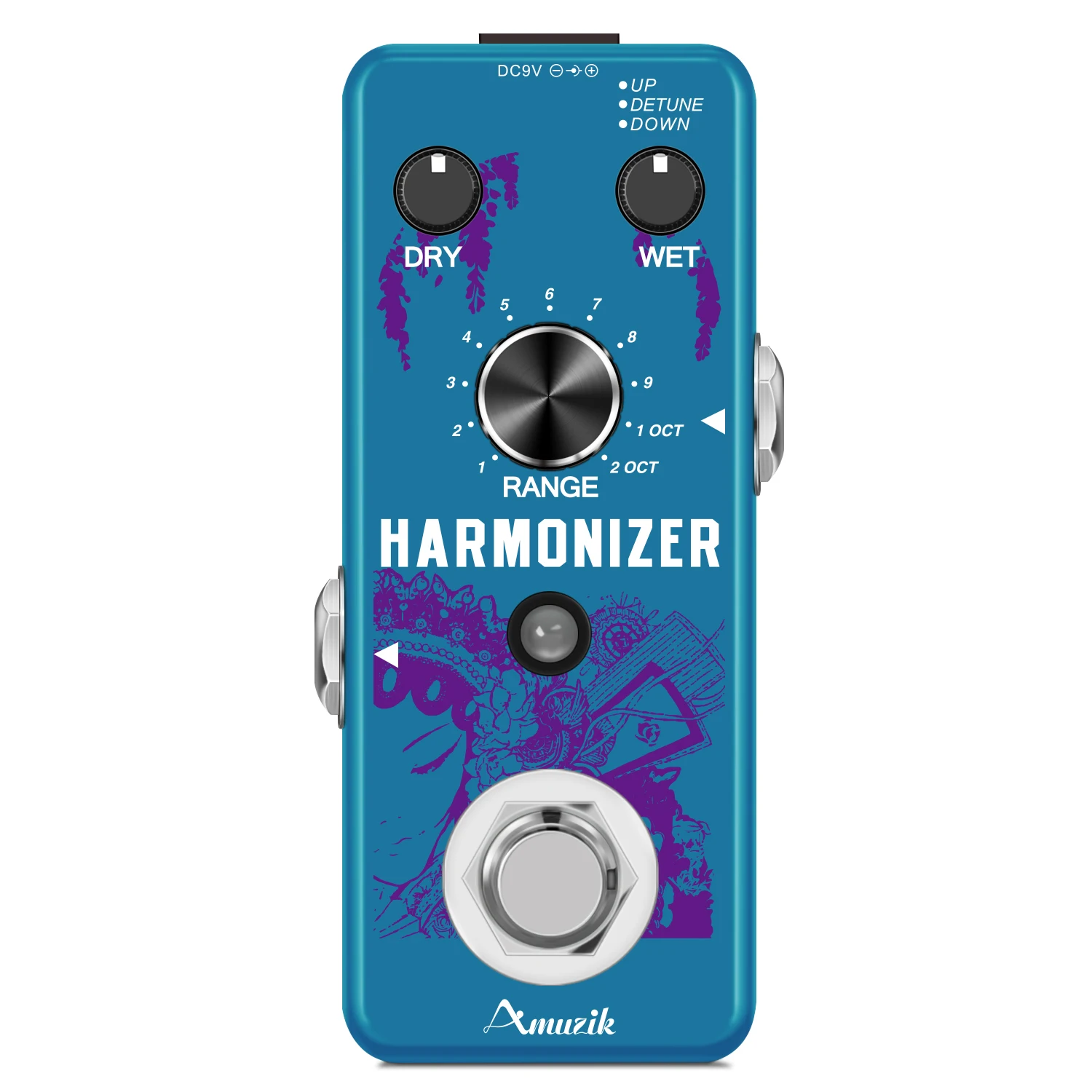 

Amuzik LEF-3807 Guitar Harmonizer Pedal Digital Pitch Effect Pedals Original Signal To Create Harmony/Pitch Shift/Detune