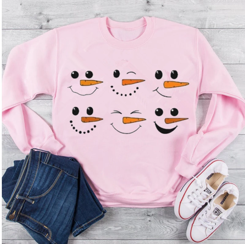 Womens snowman sweatshirt Clearance