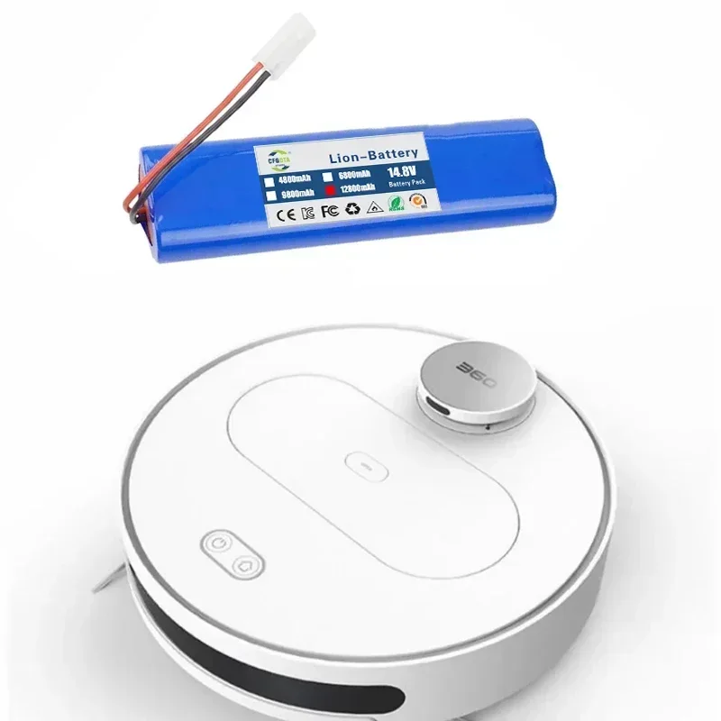 14.8V 12800mAh Battery Pack for Qihoo .360 S6 .Robotic Vacuum Cleaner Spare Parts Accessories Replacement Batteries. 4