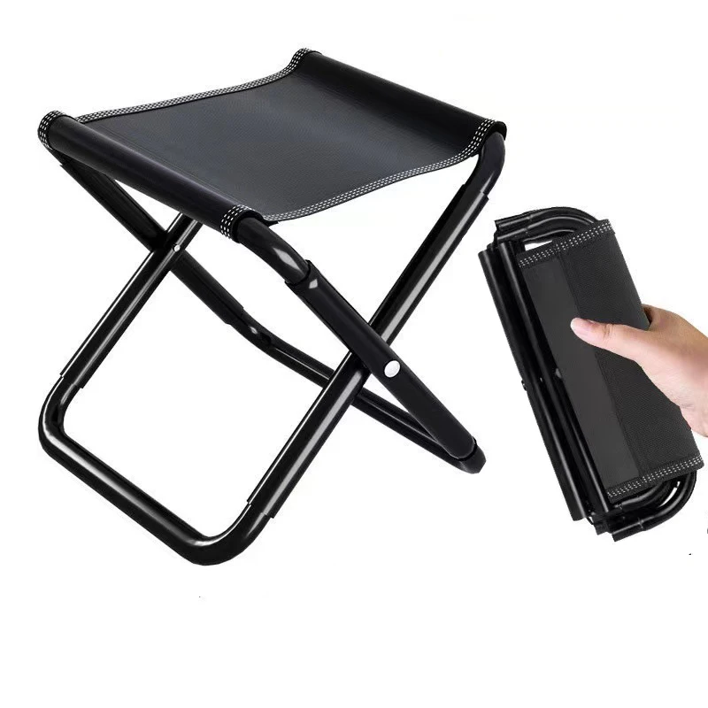 Folding Chair Outdoor Chair Camping Portable Folding Aluminum Alloy Picnic Stool MIni Storage Fishing Chair Ultralight Furniture