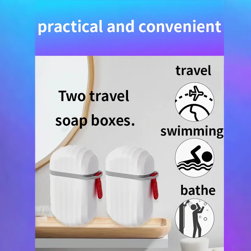 Sealed Waterproof Soap Box Unique Drainage Design Suitable for Travel 4pcs