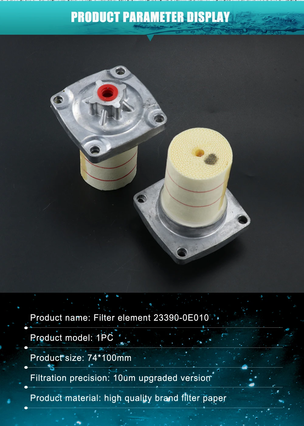 1PC 23390-0E010 23390-0E011 23390-0E011 Kraftstofffilter Geeignet für Hilux Land Cruiser LX Kraftstoffgitter Dieselfilterelement 2015 – Detail 4