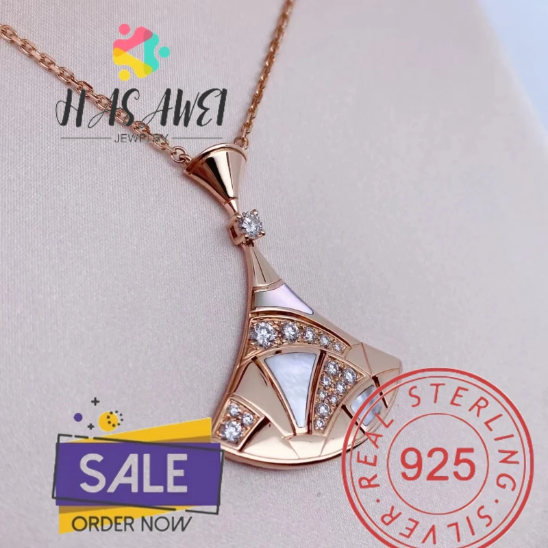 

Европейский и американский Новый 1:1 индивидуальный s925 фритилария инкрустированное бриллиантом большое ожерелье с персонализированным темпераментом