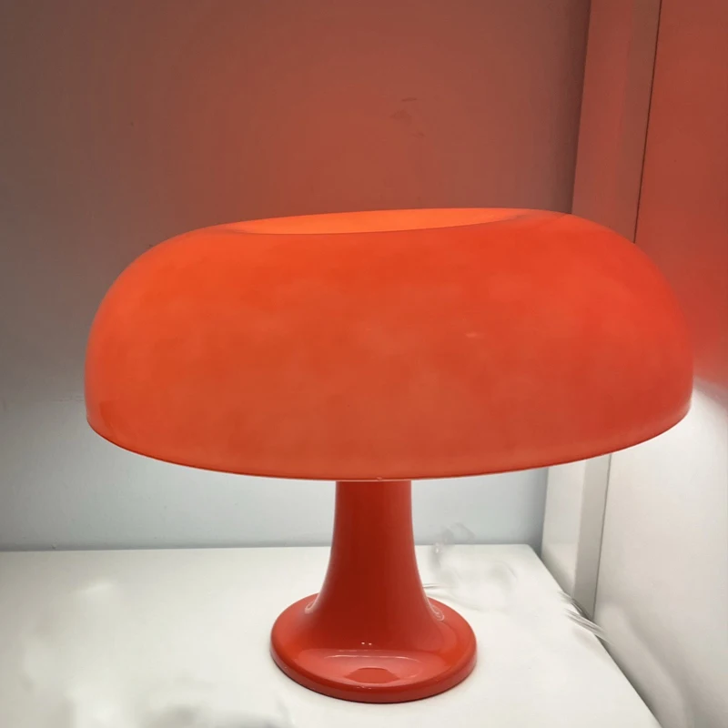 Modern minimalist LED orange White mushroom table lamp led night lamp table lamp imported from Italy designer bedroom bedside table lamps