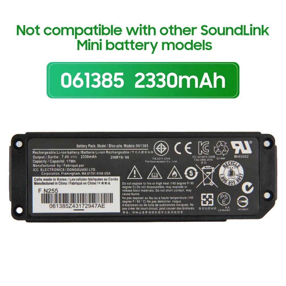 Replacement Battery 061384 063404 063287 061386 061385 For BOSE