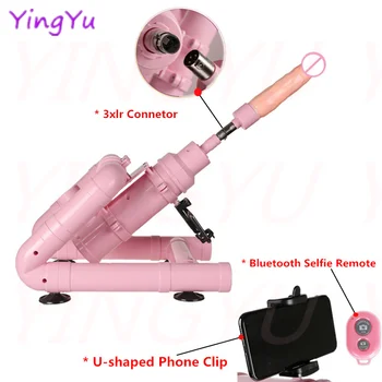 New Design Bluetooth Selfie Sex Machine 6 cm Telescopic Stroke Automatic Machine Gun with Dildo Attachments Set Adult Sex Toys 5