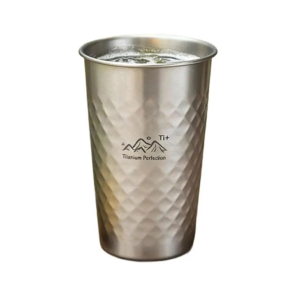 Campingbecher aus reinem Titan, 1/3 Stück, 350–600 ml, tragbar, ultraleicht, für Kaffee, Tee, Saft, für Zuhause, Outdoor, Camping, Picknick, Bierbecher – Detail 16