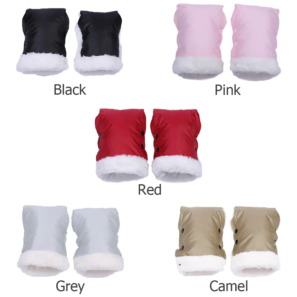 Description Picture 5 of item2pcs Stroller Gloves Winter Pram Hand Muff Glove Waterproof Stroller Handle Warmer Gloves Thicken Mitten Stroller Accessories