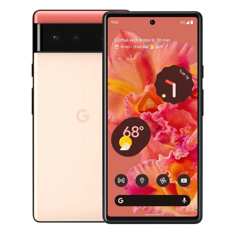Google-オリジナルのロック解除されたPixel6携帯電話,8GB RAM, 128GB