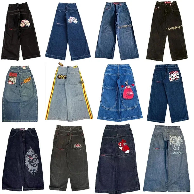 Jeans Anchos De Mezclilla Dgastados Y Rasgados Para Hombr, Bolsa Vintage Azul, Pantalon De Mezclilla Dgastados Y2K Grunge 2025 De Diseñador - China Jeans Man Y Jeans Denim Precio