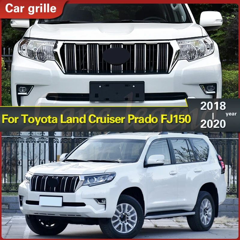 

For TOYOTA LAND CRUISER PRADO 150 FJ150 2018 2019 2020 Racing Grills ABS Car Front Bumper Mesh Grille Grills