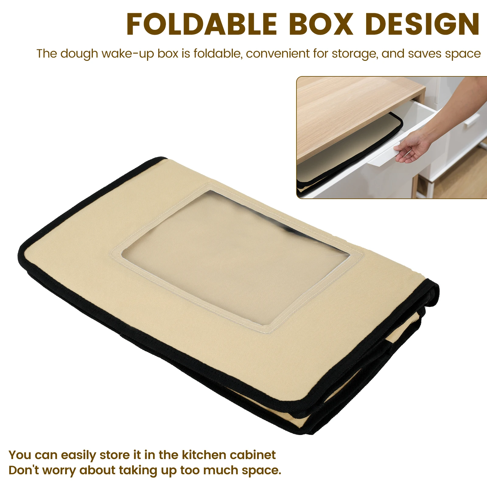 Dough Proofer with Heater Temperature Control Bread Dough Proofing Box Timing Proofer Collapsible Proofing Box
