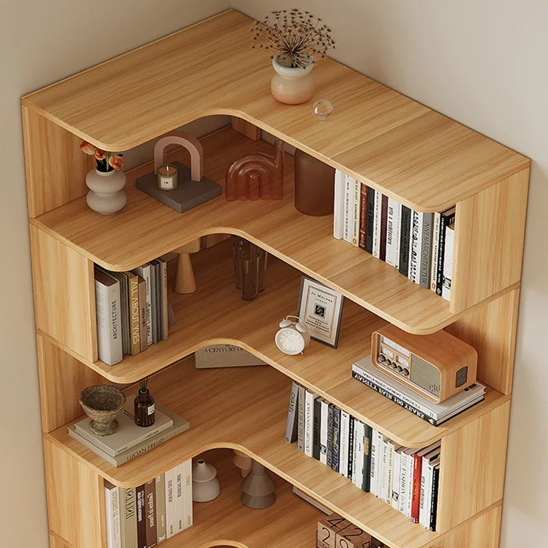 Bookends Minimalist Bookcases White Mid Century Sideboards Wooden Bookshelf  Display Storage Estanteria Habitacion Home Furniture - AliExpress