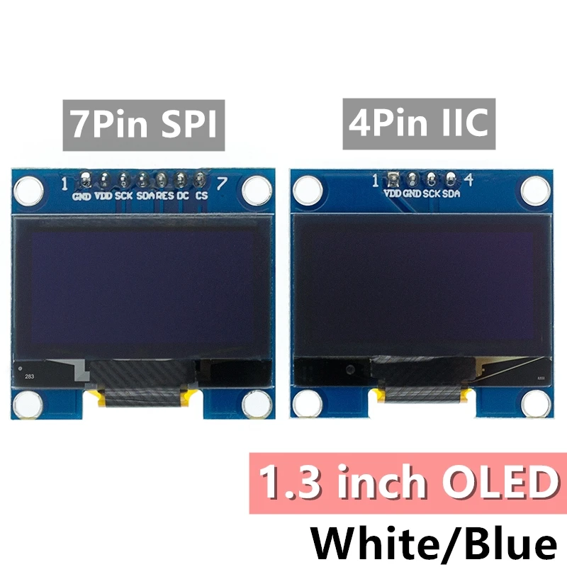 1. 3-calowy moduł OLED SPI/IIC I2C komunikuje biały/niebieski kolor 128x6 4 moduł wyświetlacz LCD LED 1.3 