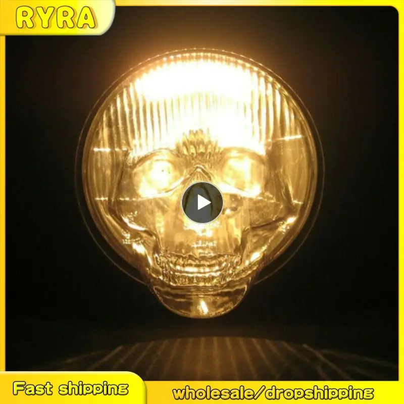 

Car Headlight Protective Cover Universal Punk Decor Skull Headlight Covers For 5.75/7inch Motorcycle/Car Headlight Bulb As Gifts