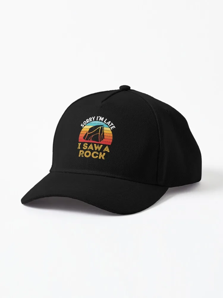 

Sorry I'm Late I Saw a Rock Rockhound Cap