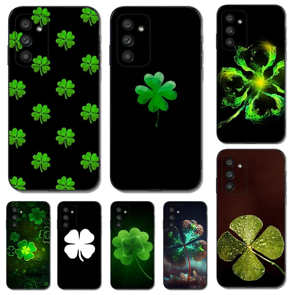 Custodia Per Telefono Lucky Four Leaf Clover Per Samsungs23,S22,S21,S20 Ultra Pro S10,S30Plus,20 Cover Ultra Nera