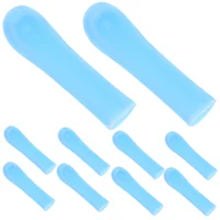 Ear Spoon Sleeves Ear Wax Removal Tips Silicone Ear Wax Picker Cover Ear Scoops Ear Spoon Protector Ear Cleaning Tools Blue 1