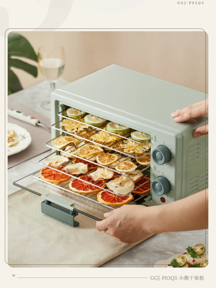 Bear Fruit Dehydrator Dryer Food Household Small Food Pet Snack Jerky Dried Fruit and Vegetable Dryer Kitchen Appliances