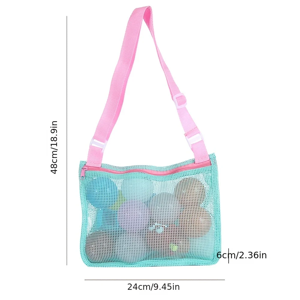 Portable Beach Bag Foldable Protable Kids Beach Toys Storage Bag Outdoor Children Swimming Large  Sundries Organizers Backpack 6